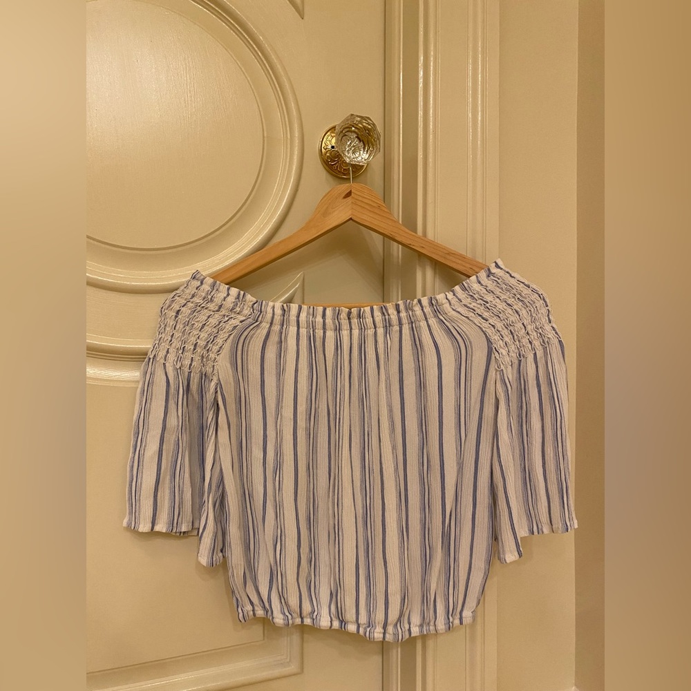 Off-the-Shoulder Striped Top